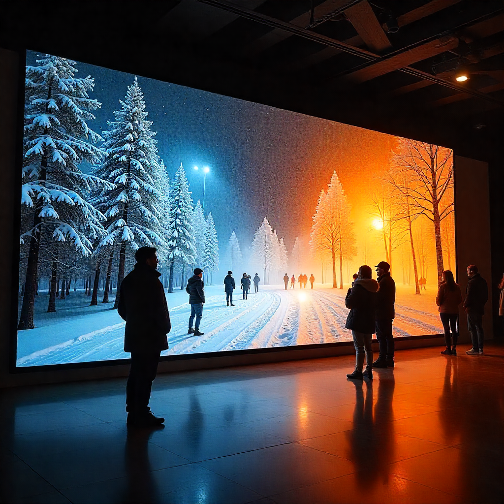 A person standing on a mountain peak